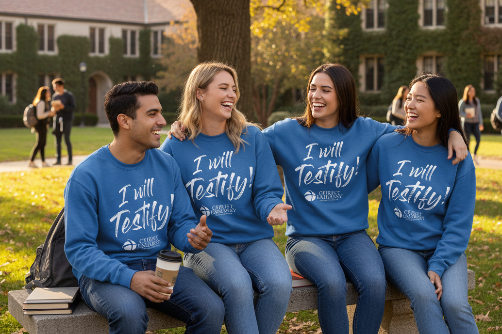 I Will Testify Blue Sweatshirt (En)