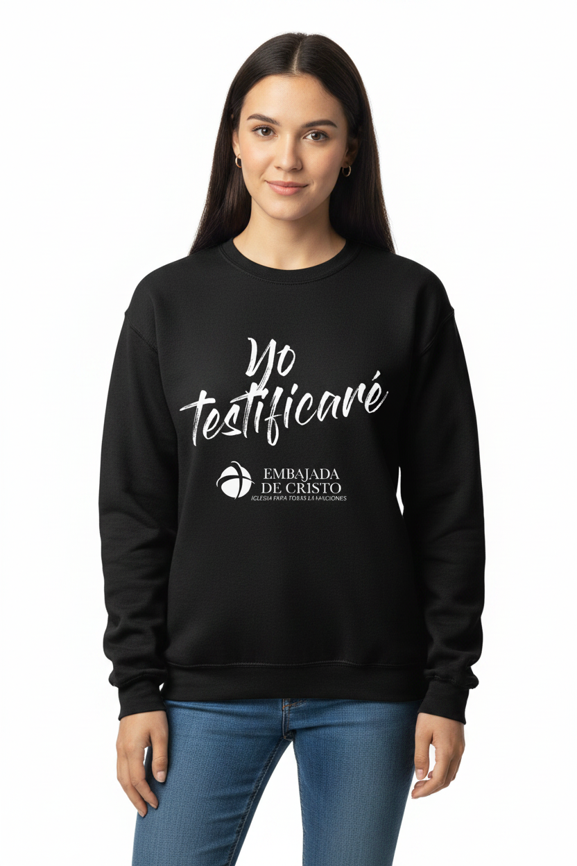 I Will Testify Black Sweatshirt (Esp)